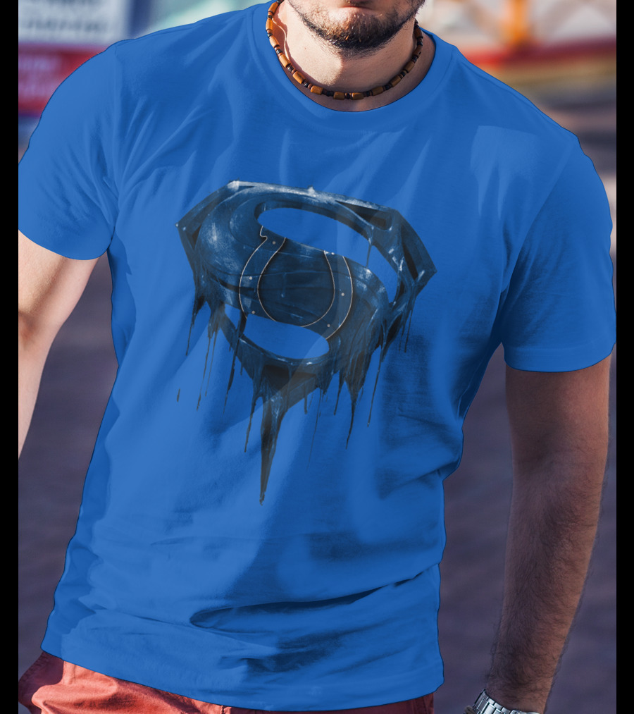 Spm Indianapolis Colts Superman Dripping T-Shirt