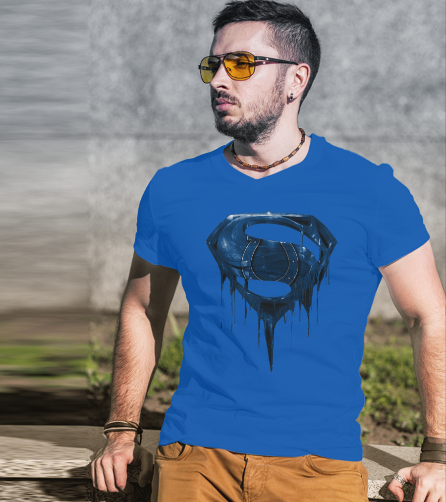 Spm Indianapolis Colts Superman Dripping T-Shirt