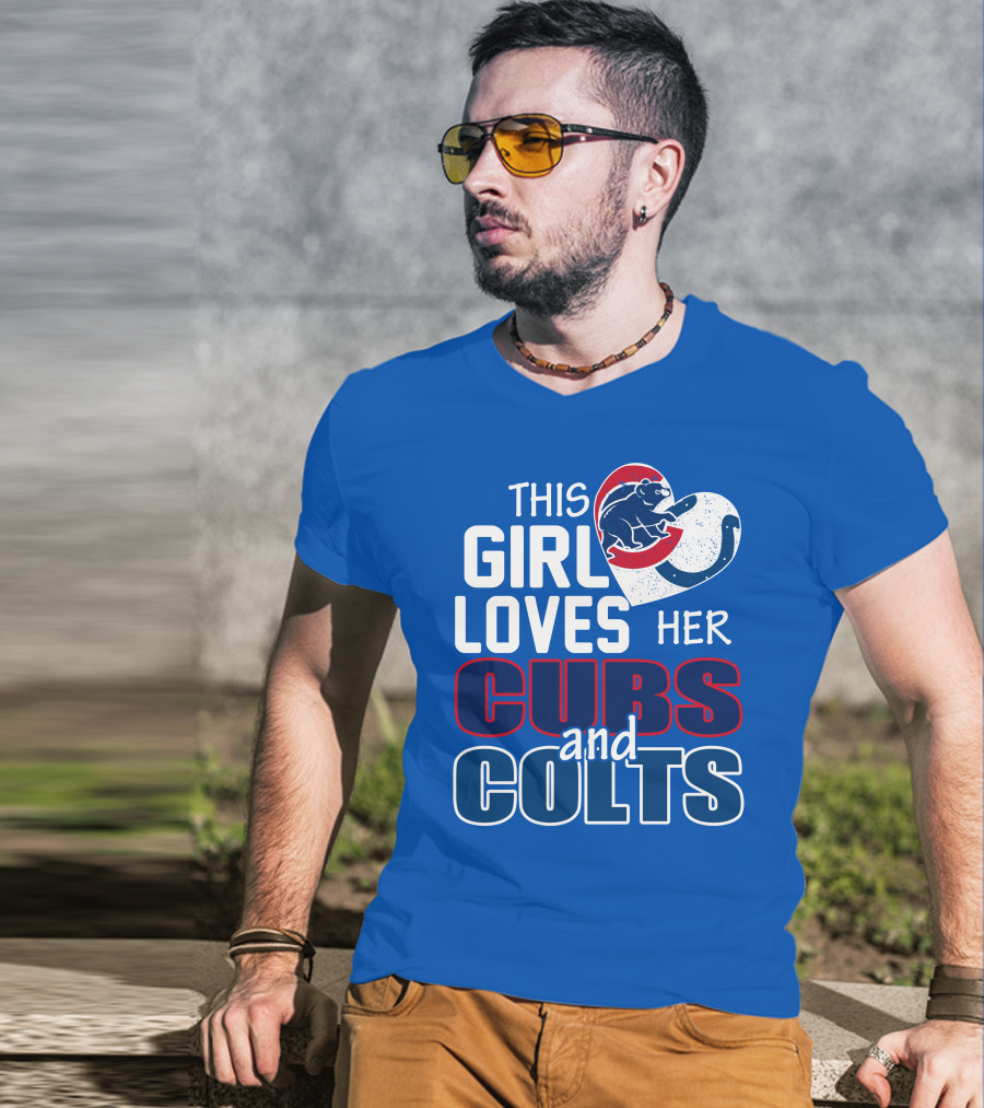 This Girl Loves Her Cubs And Colts T-Shirt