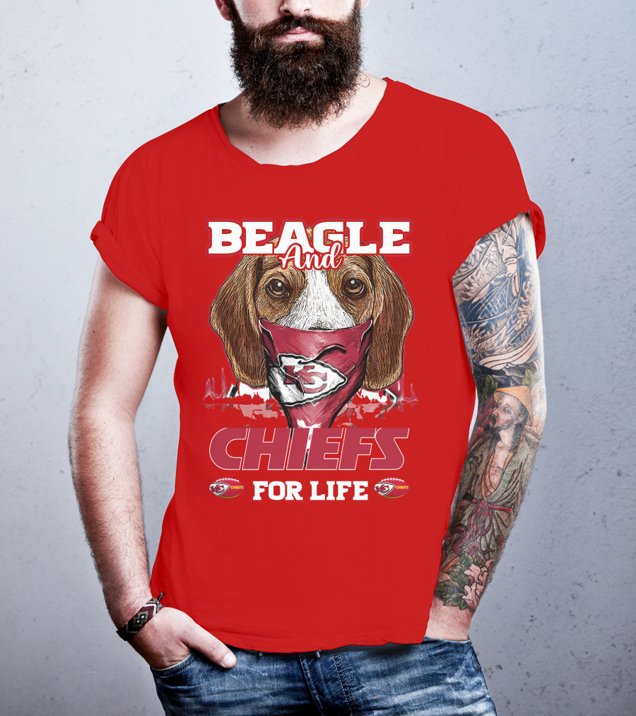 Beagle And Chiefs For Life Kansas City Chiefs T-Shirt