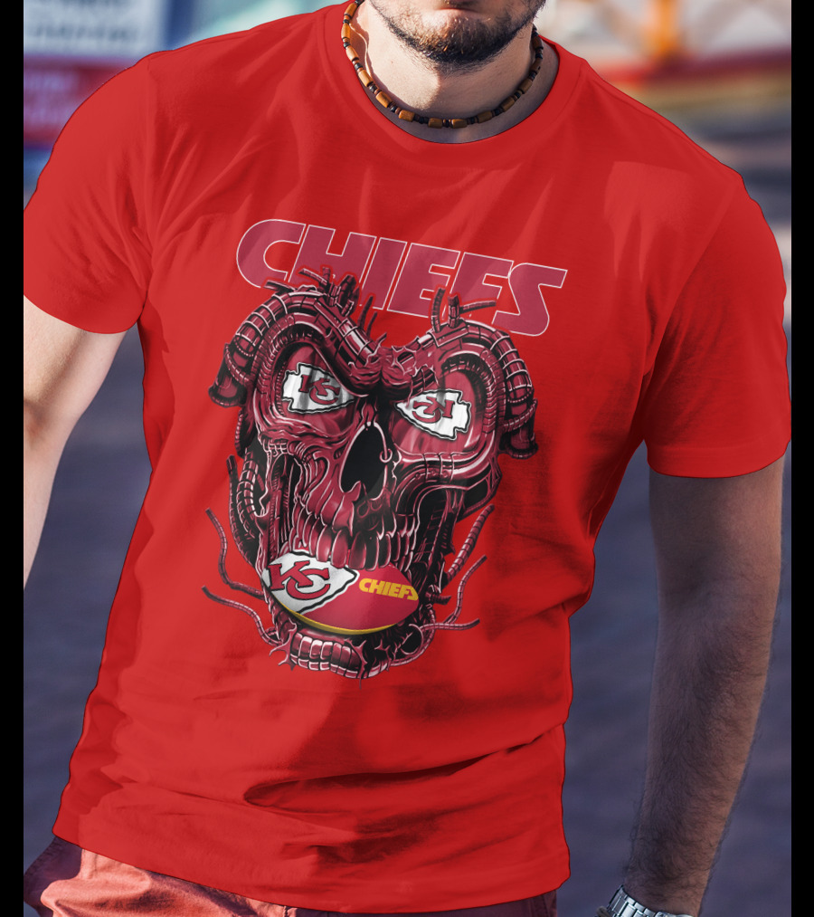 Chiefs Dragonskull Kansas City Football T-Shirt