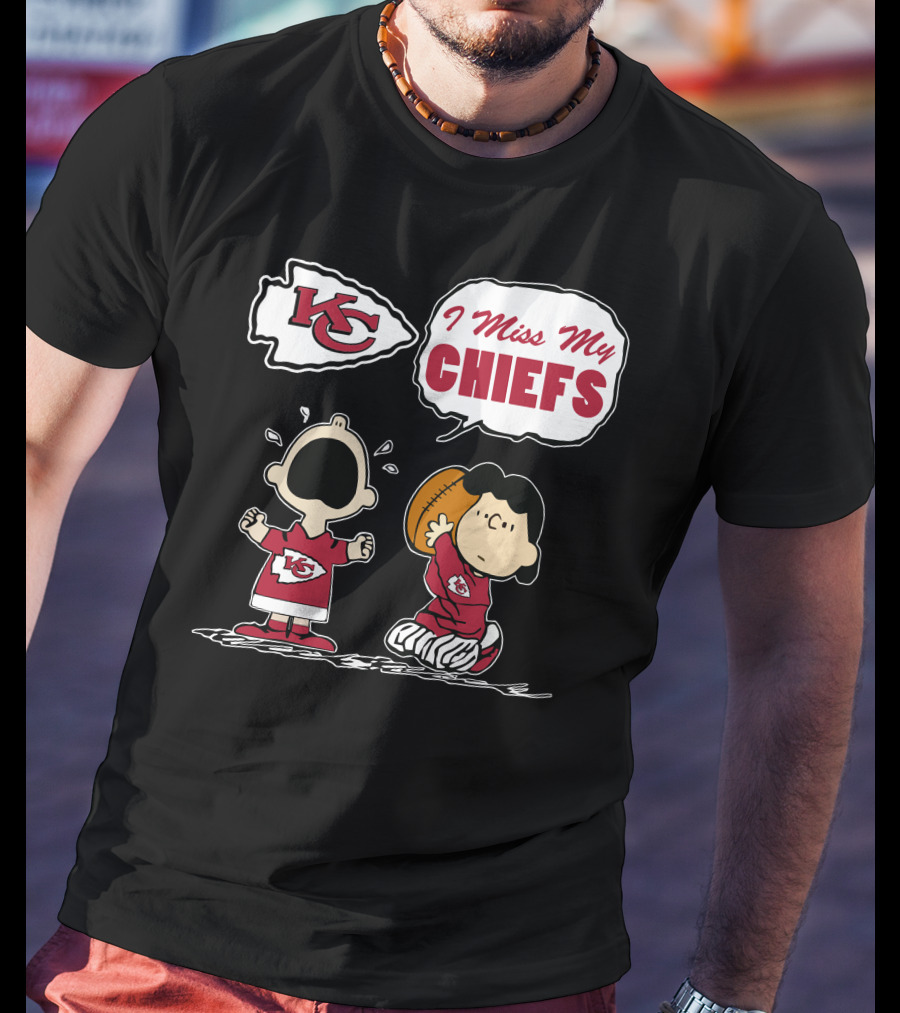 I Miss My Kansas City Chiefs Peanuts Football T-Shirt