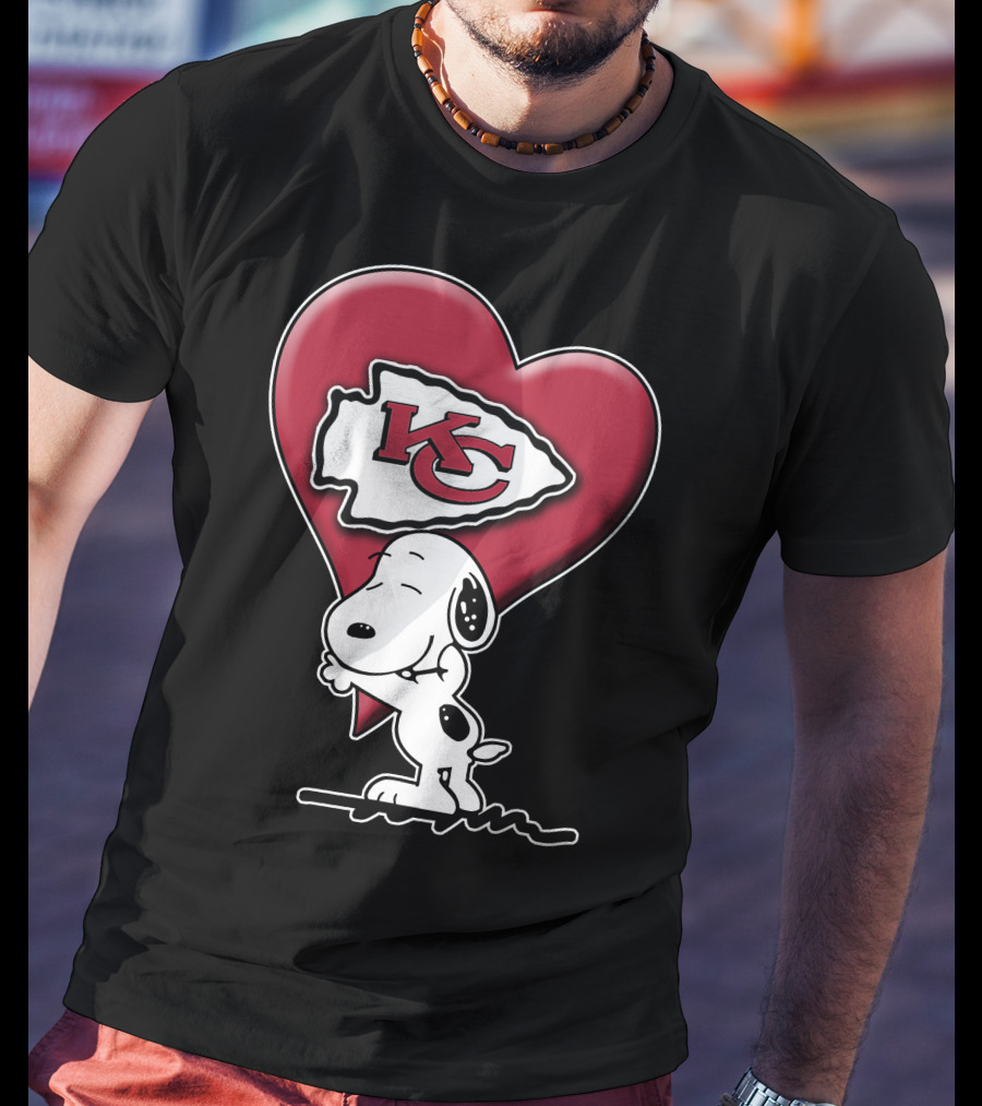 Snoopy Kansas City Chiefs Heart T-Shirt