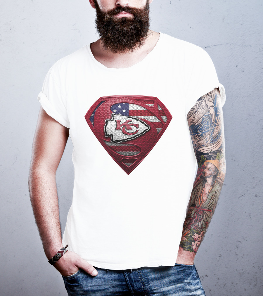 Kansas City Chiefs Super Shield American Flag SPM T-Shirt