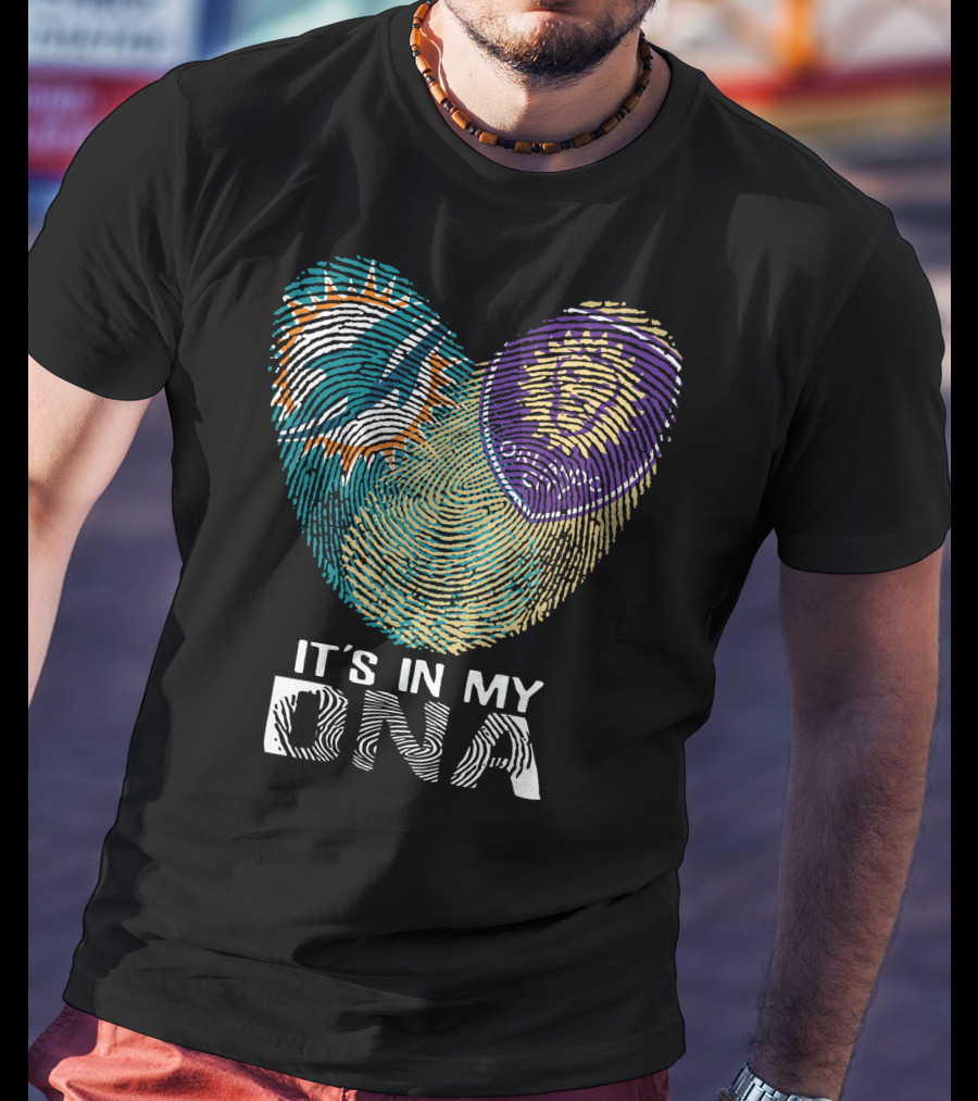 It's In My Dna Miami Dolphins Orlando City Sc T-Shirt