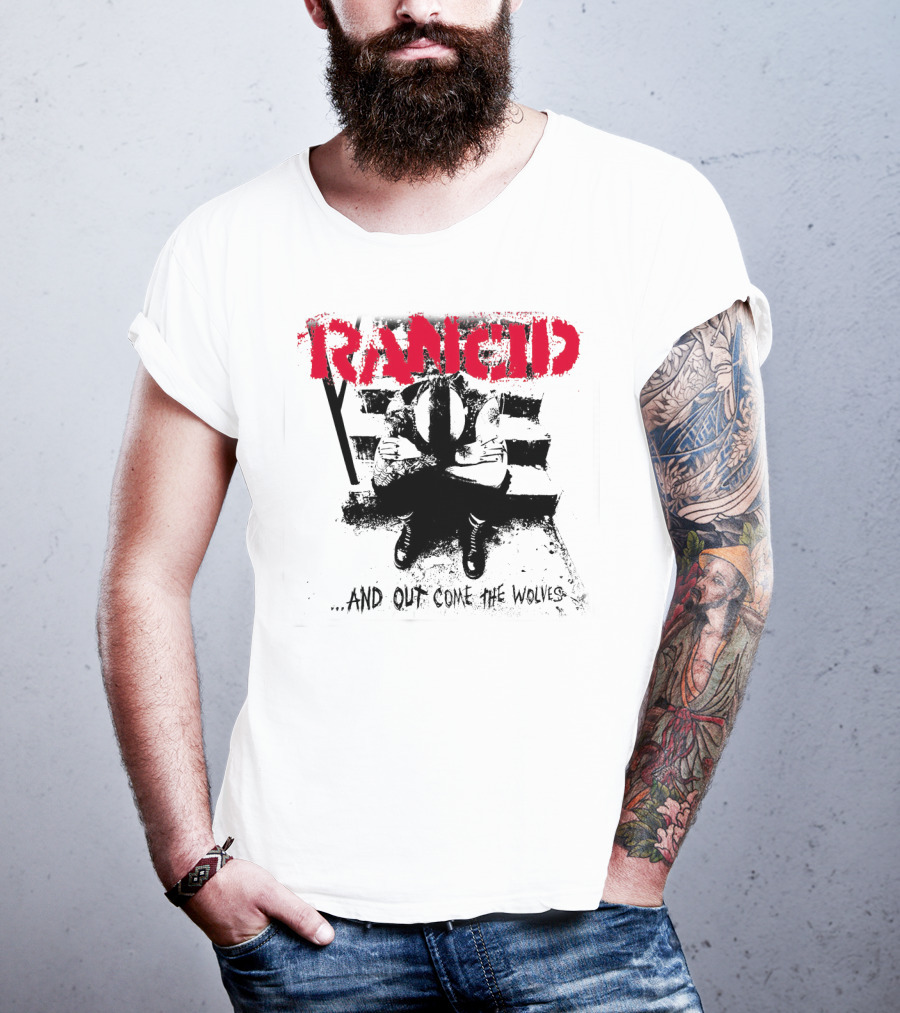Rancid And Out Come The Wolves Album Cover Sit Scene T-Shirt