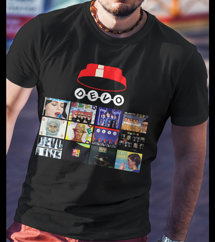 DEVO Album Covers Collection With Signature Energy Dome T-Shirt