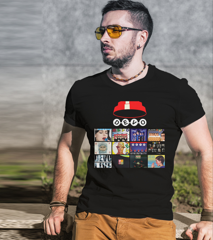 DEVO Album Covers Collection With Signature Energy Dome T-Shirt