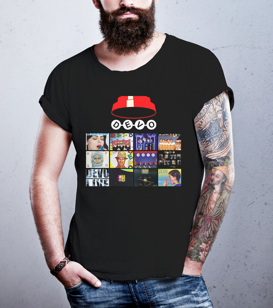 DEVO Album Covers Collection With Signature Energy Dome T-Shirt