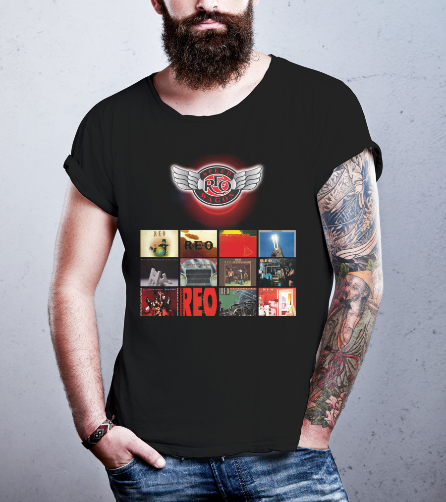 REO Speedwagon Album Covers With Iconic Band T-Shirt