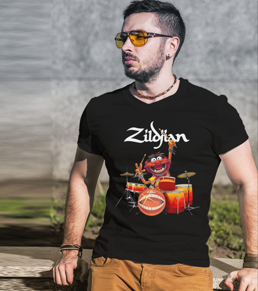 The Muppet Show Animal Zildjian Drums Enthusiast Playful T-Shirt