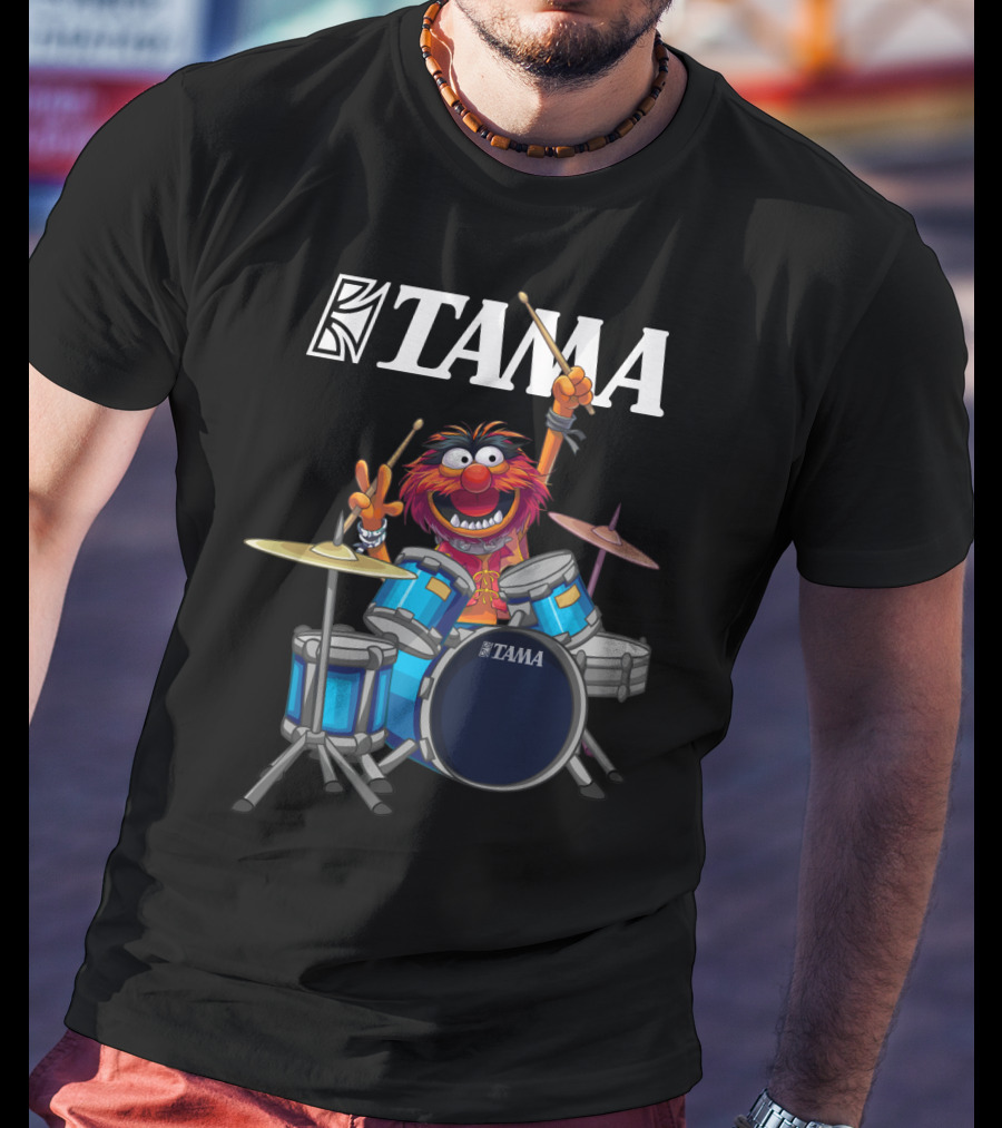 The Muppet Show Animal With Tama Drums Enthusiastic Performance T-Shirt