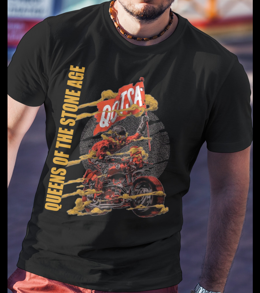 Queens Of The Stone Age QOTSA Motorcycle Rider T-Shirt