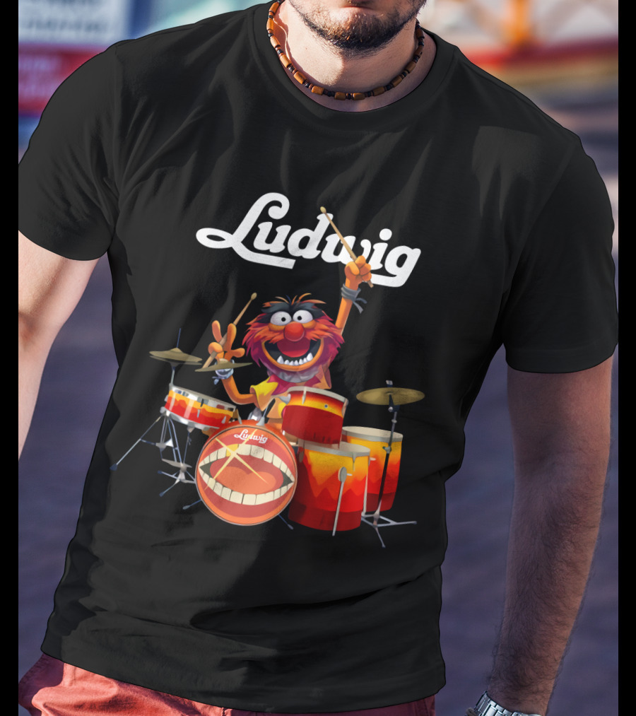 The Muppets Animal Ludwig Drums T-Shirt