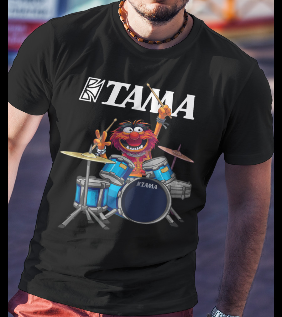 The Muppets Animal Tama Drums Enthusiastic Drumming Muppet T-Shirt