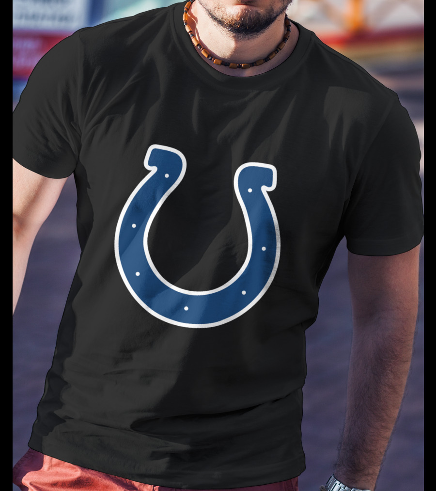 Indianapolis Colts Blue Horseshoe Logo NFL T-Shirt
