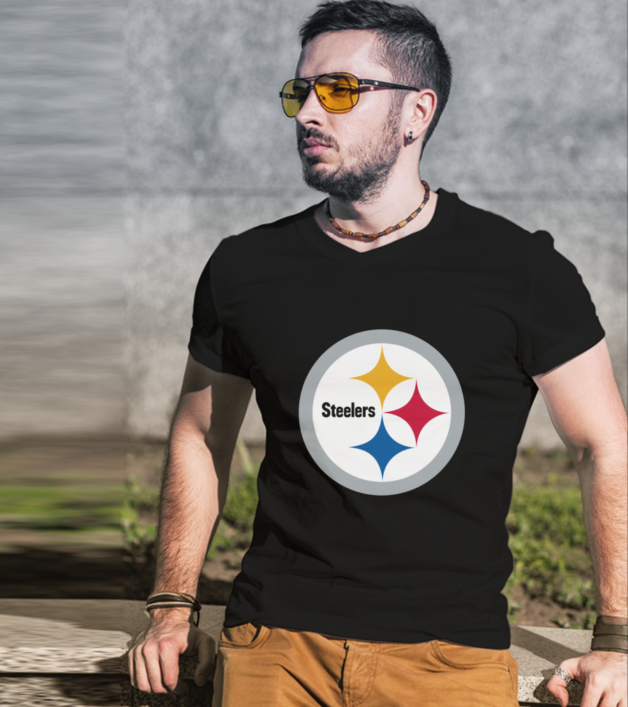 Pittsburgh Steelers Circular Emblem With Iconic Stars T-Shirt