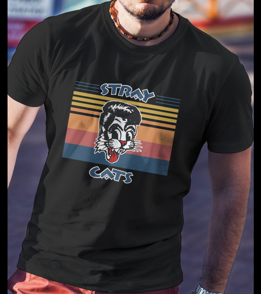 Stray Cats Retro Cartoon Feline T-Shirt