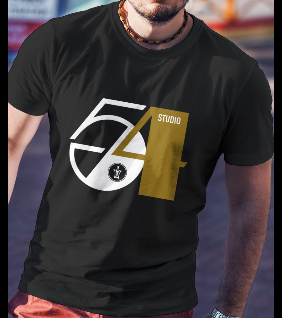 Studio 54 Disco With Vintage Style Record Label T-Shirt