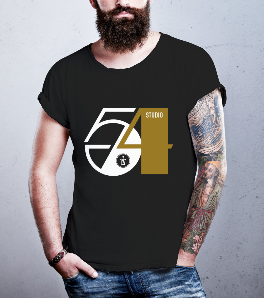 Studio 54 Disco With Vintage Style Record Label T-Shirt