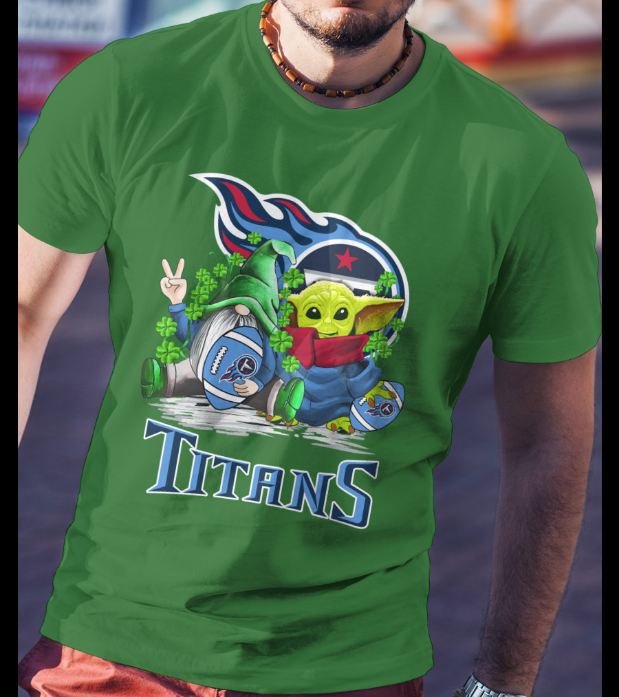 Tennessee Titans St. Patrick’s Day Gnome And Alien Football T-Shirt