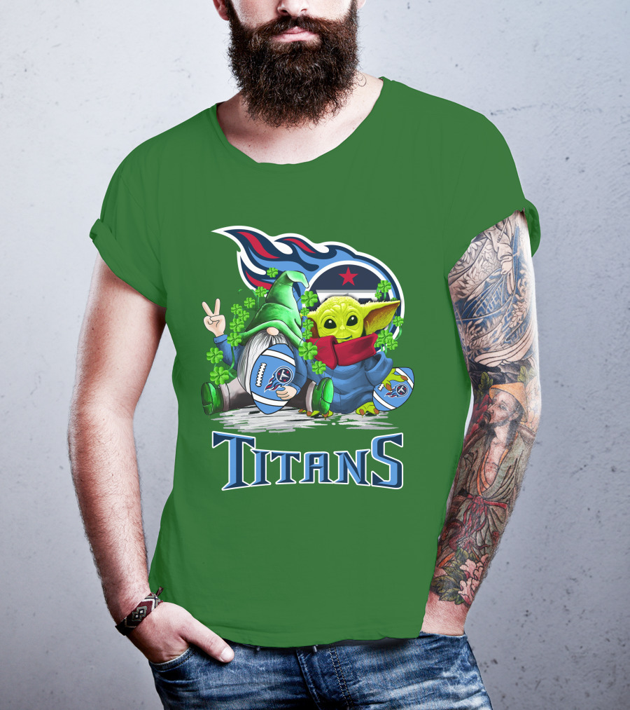Tennessee Titans St. Patrick’s Day Gnome And Alien Football T-Shirt