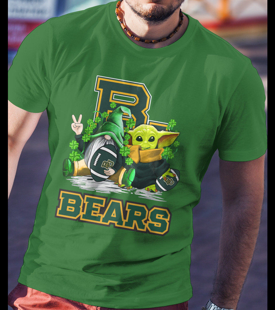 Baylor Bears St. Patrick's Day Football Clover T-Shirt