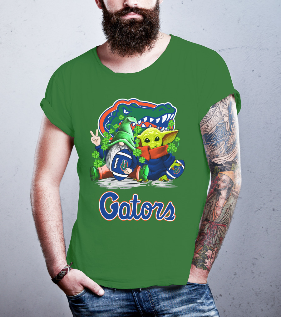 Florida Gators Football St. Patrick's Day Gnome And Baby Alien T-Shirt