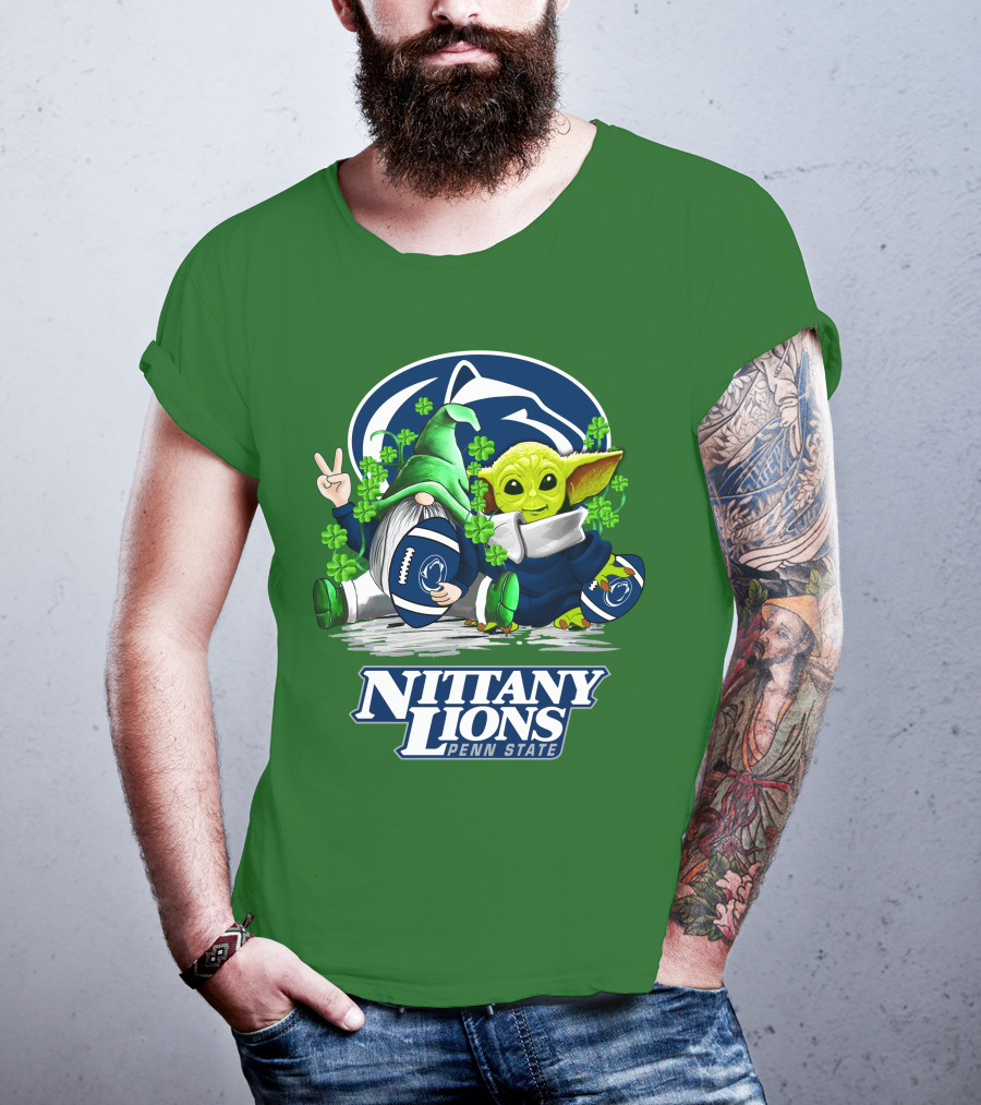 Penn State Nittany Lions St. Patrick's Day Football Shamrocks T-Shirt