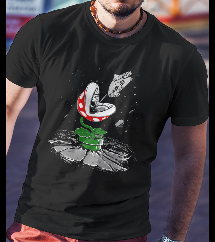 Piranha Strikes Back Space Battle T-Shirt