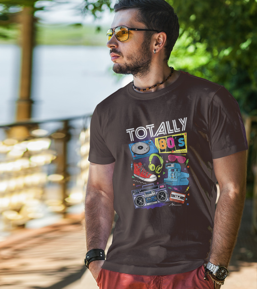 Totally 80s Boombox Cassette Tape T-Shirt