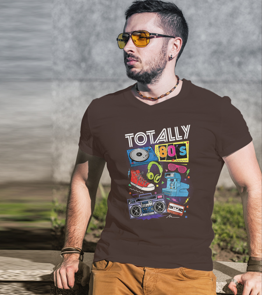 Totally 80s Boombox Cassette Tape T-Shirt