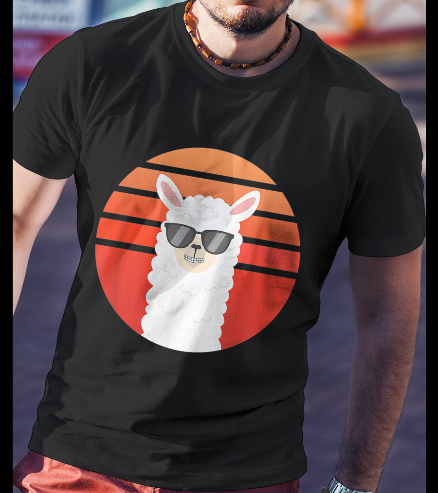 Alpaca Grin Sunset Shades T-Shirt