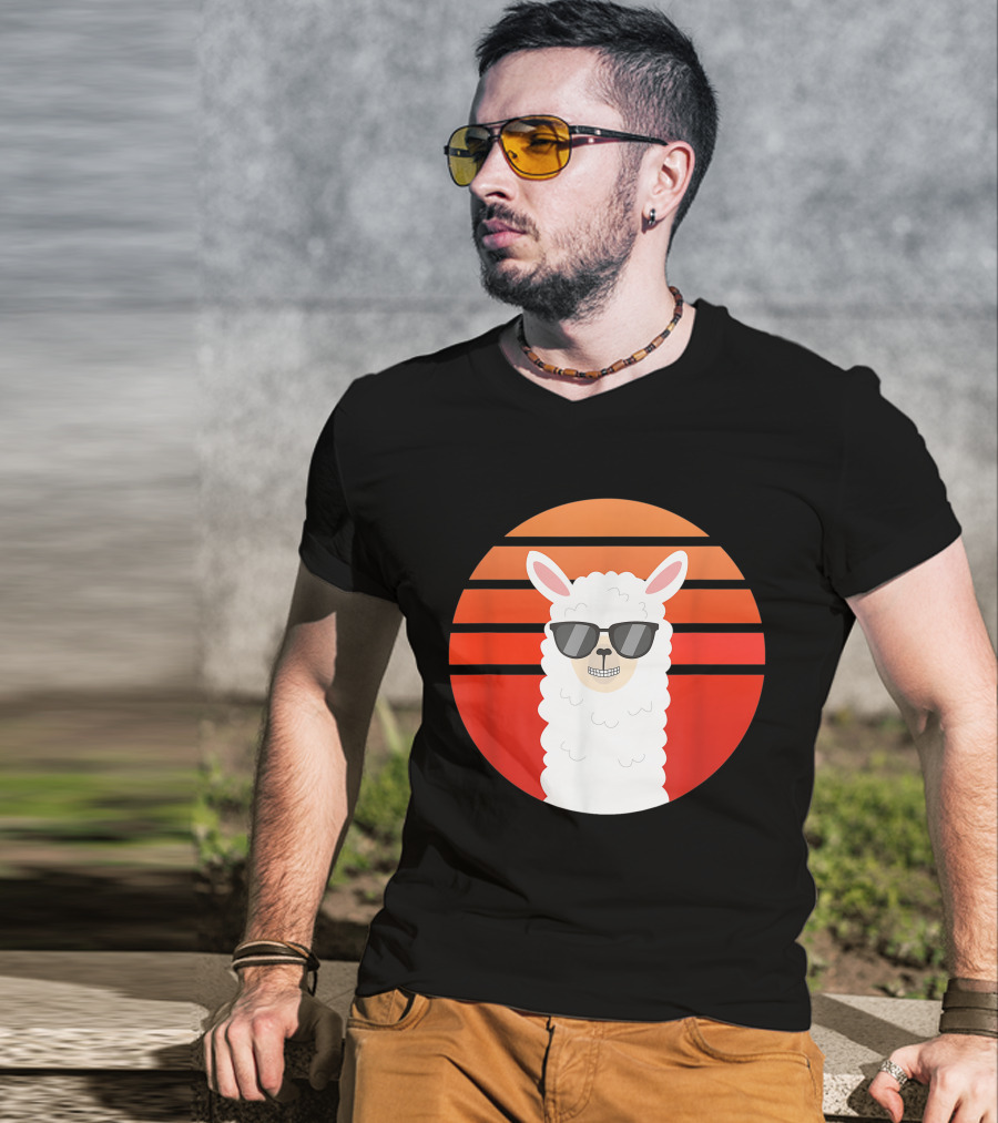 Alpaca Grin Sunset Shades T-Shirt
