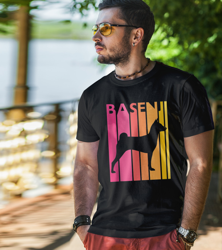 Basenji Retro Love Vintage T-Shirt