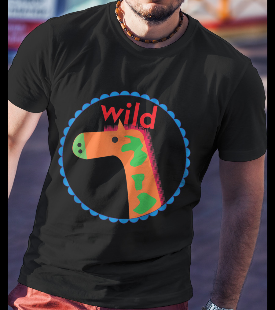 Wild Orange Green Giraffe T-Shirt