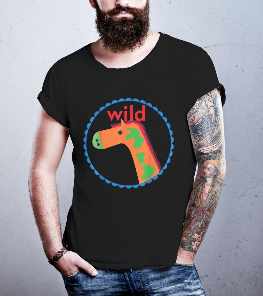Wild Orange Green Giraffe T-Shirt