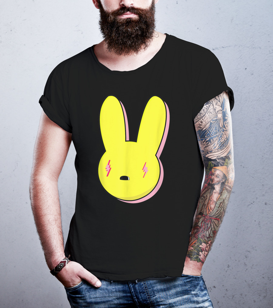 Funny Yellow Rabbit With Lightning Eyes T-Shirt