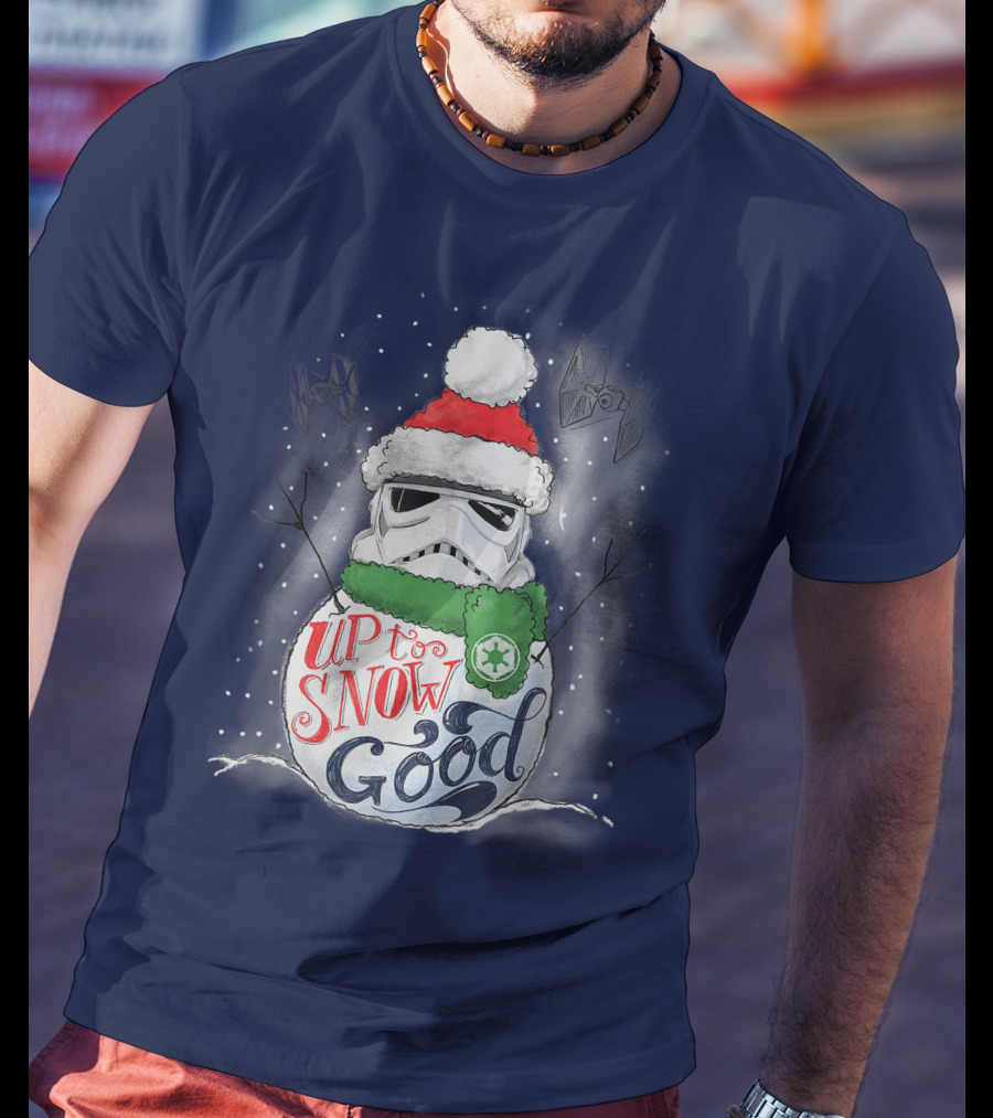 Star Wars Stormtrooper Up To Snow Good Funny Holiday Christmas Snowman Scarf TIE Fighters T-Shirt