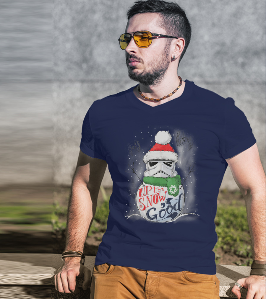 Star Wars Stormtrooper Up To Snow Good Funny Holiday Christmas Snowman Scarf TIE Fighters T-Shirt