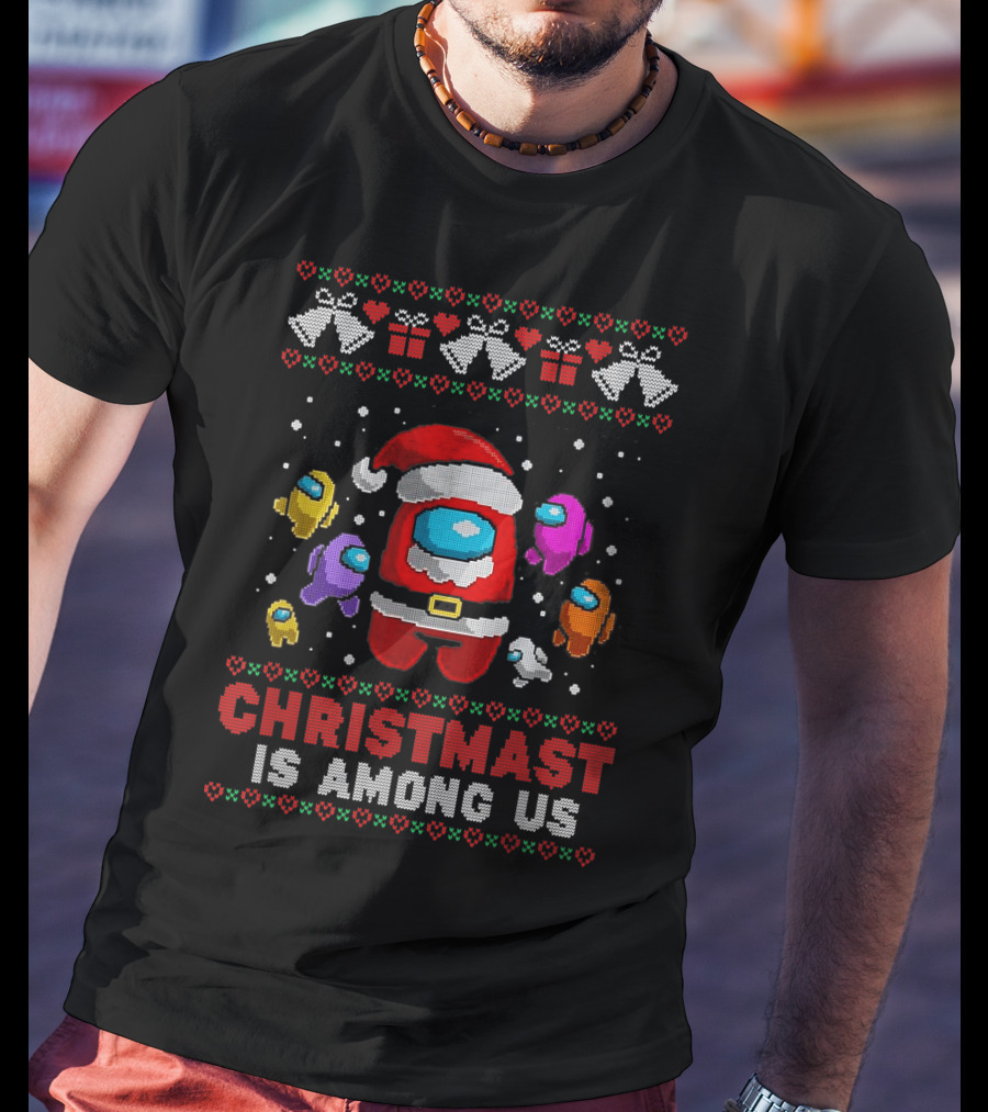Christmas Is Among Us Santa Costume Festive Game T-Shirt