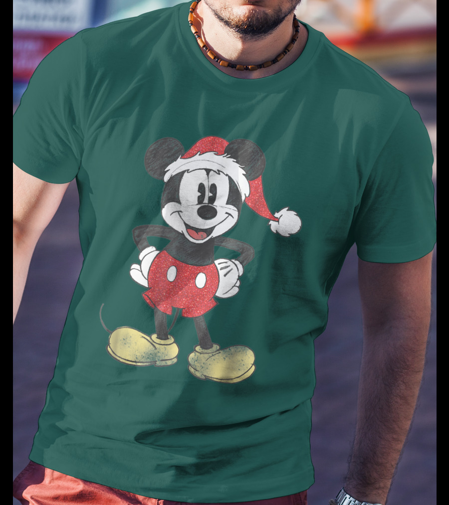 Vintage Disney Santa Mickey Mouse Classic T-Shirt