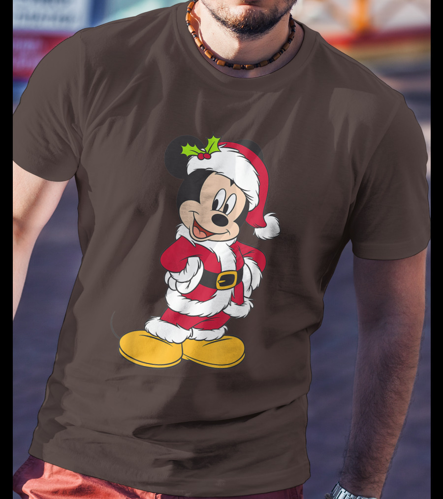 Disney Santa Mickey Mouse Holiday T-Shirt