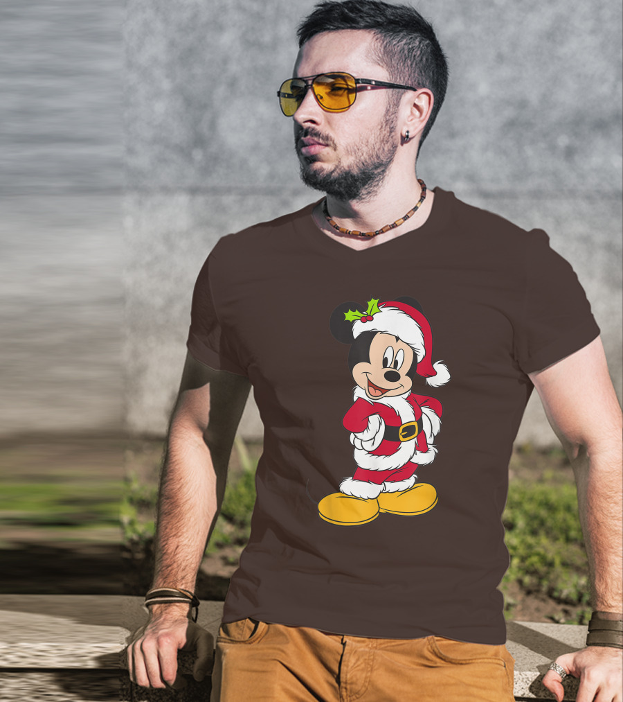 Disney Santa Mickey Mouse Holiday T-Shirt