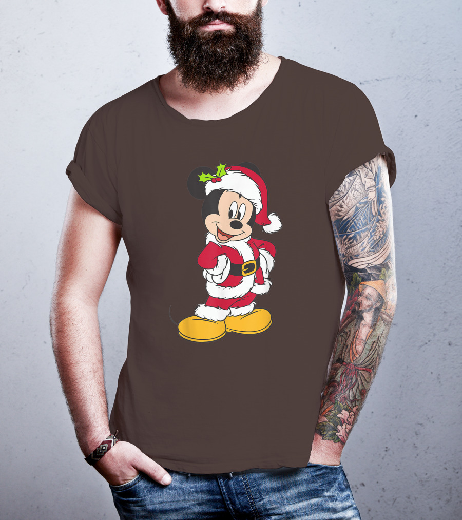 Disney Santa Mickey Mouse Holiday T-Shirt