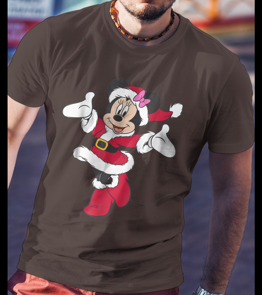 Disney Holiday Santa Minnie Mouse Christmas T-Shirt