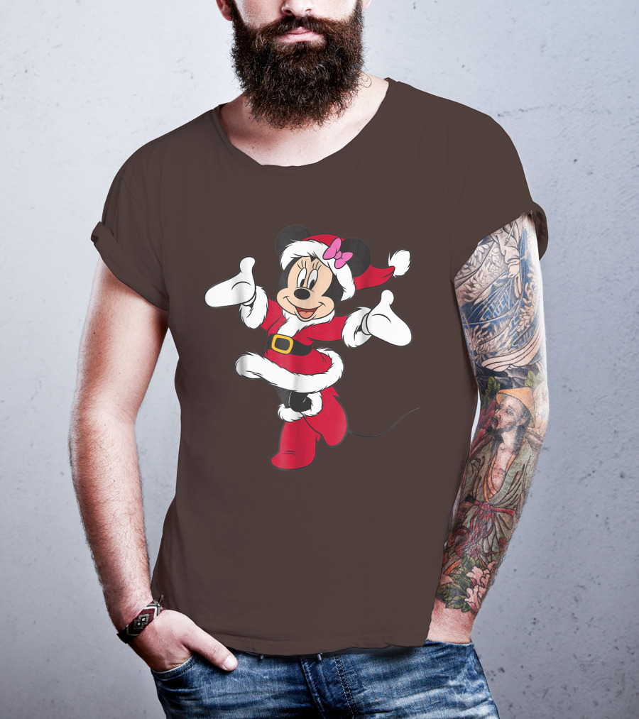 Disney Holiday Santa Minnie Mouse Christmas T-Shirt