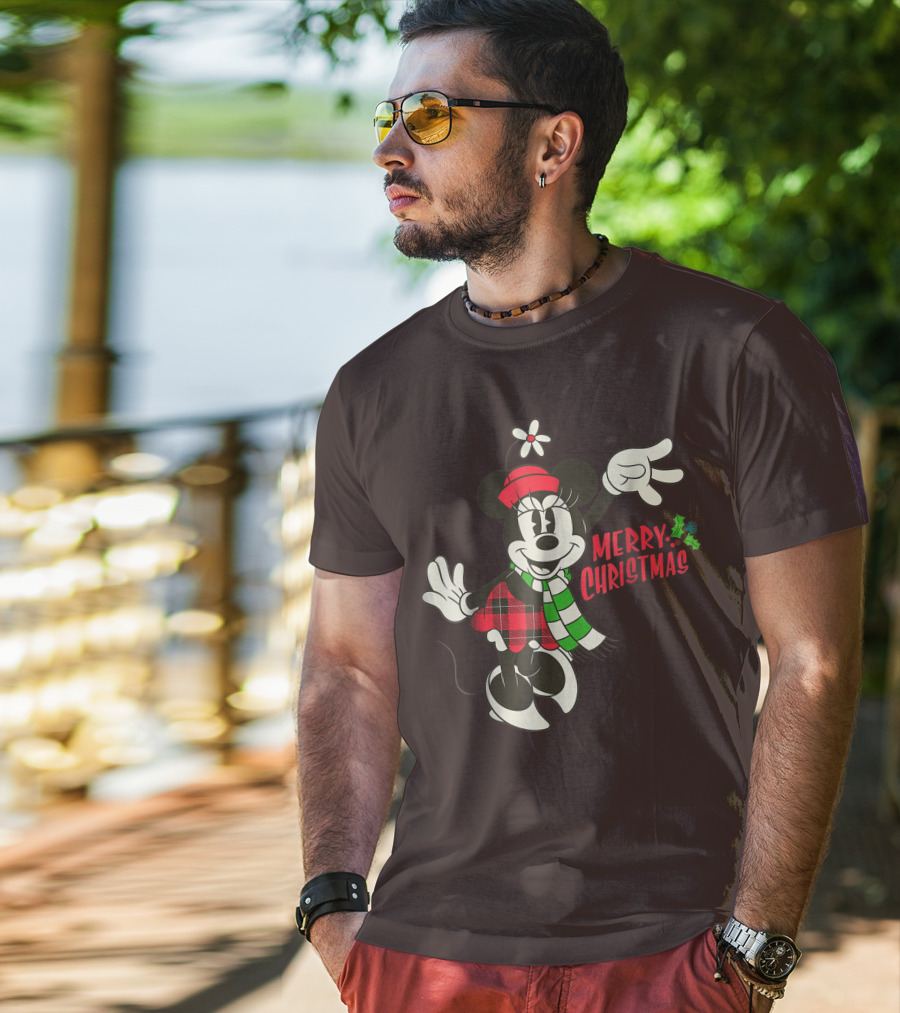 Merry Christmas Disney Vintage Minnie Mouse T-Shirt