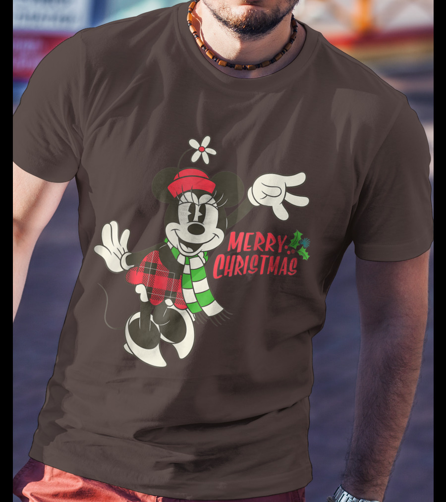 Merry Christmas Disney Vintage Minnie Mouse T-Shirt