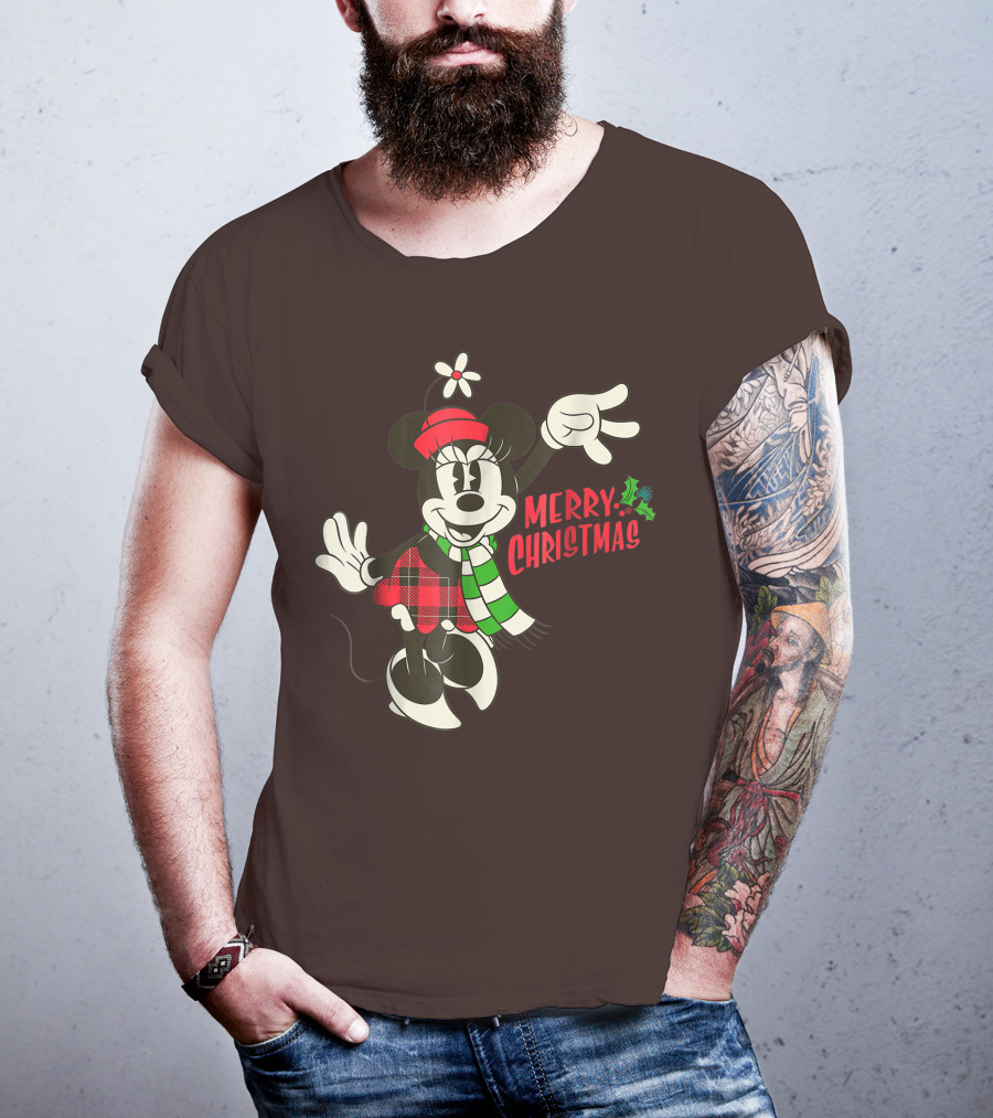 Merry Christmas Disney Vintage Minnie Mouse T-Shirt
